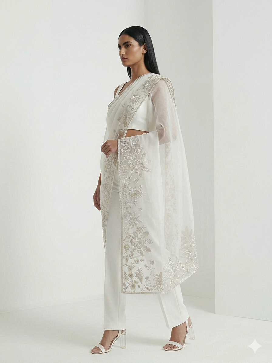 Pearl Frost Organza Dupatta
